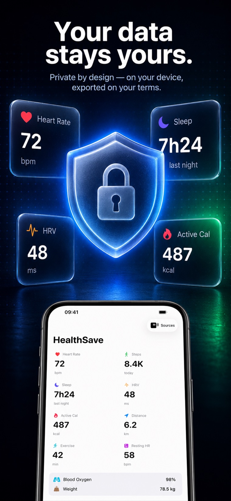 HealthSave screen